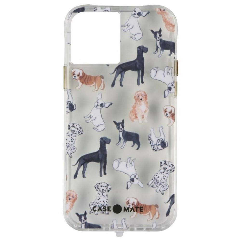 Case-Mate iPhone 12 Pro Max Pup-Arrazi Dog Pattern Clear Phone Case